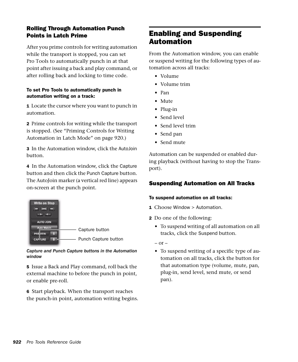 Enabling and suspending automation | M-AUDIO Pro Tools Recording Studio User Manual | Page 940 / 1112