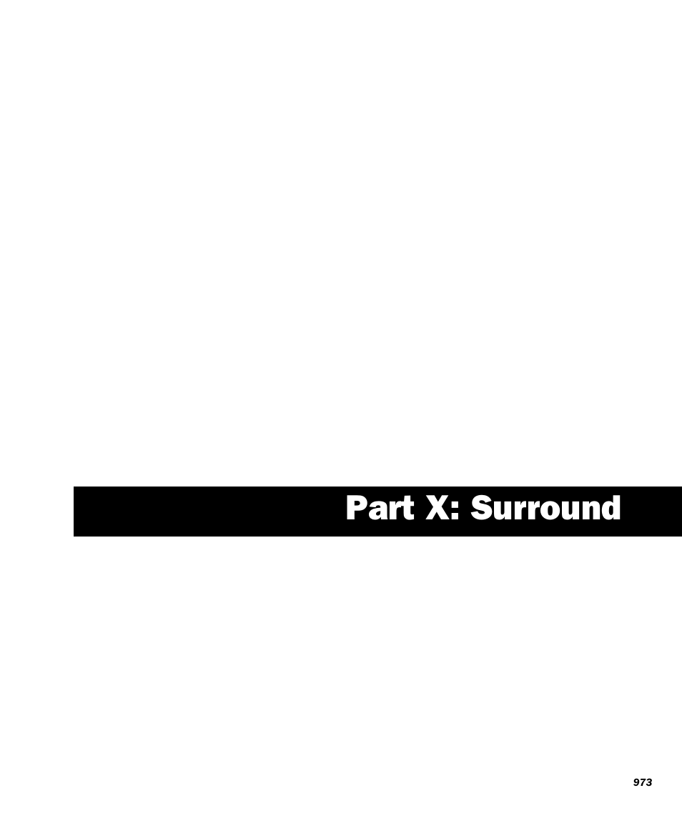 Surround, Part x surround, Part x: surround | M-AUDIO Pro Tools Recording Studio User Manual | Page 991 / 1112