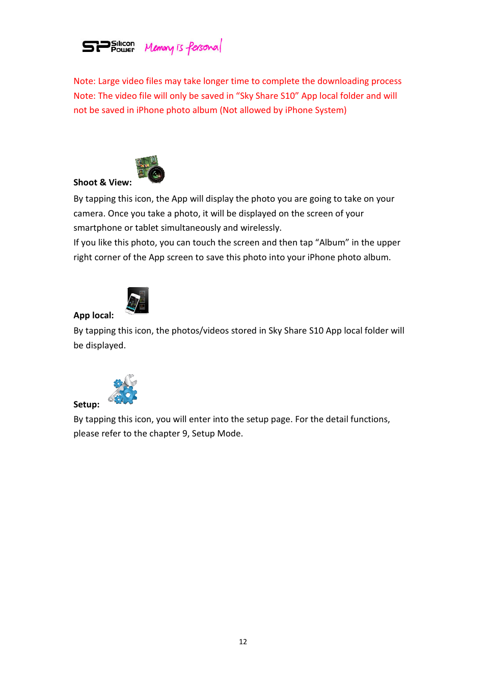 SP / Silicon Power Sky Share S10 User Manual | Page 12 / 32