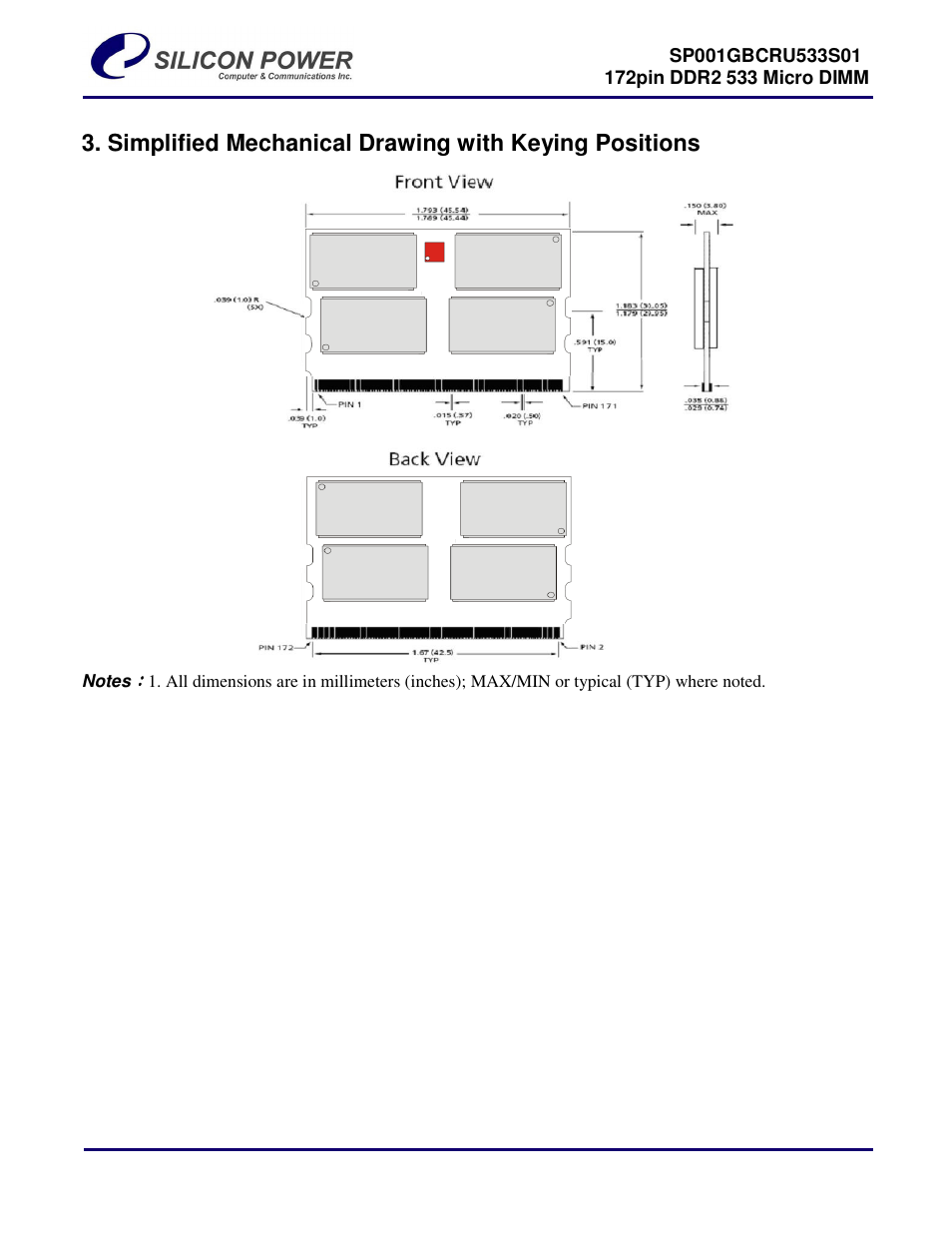 SP / Silicon Power SP001GBCRU533S01 User Manual | Page 2 / 4