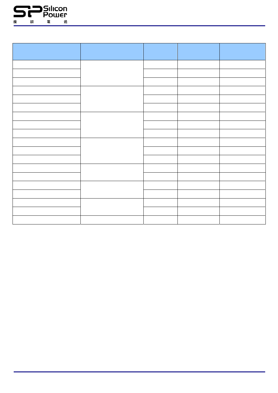 Module specification | SP / Silicon Power SP002GBLRU800S01 User Manual | Page 2 / 6