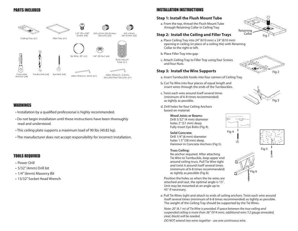 Staub Electronics SM-CEILING-CT-2X2-WH STRONG - 2X2 SUSPENDED CEILING TILE REPLACEMENT User Manual | Page 2 / 2