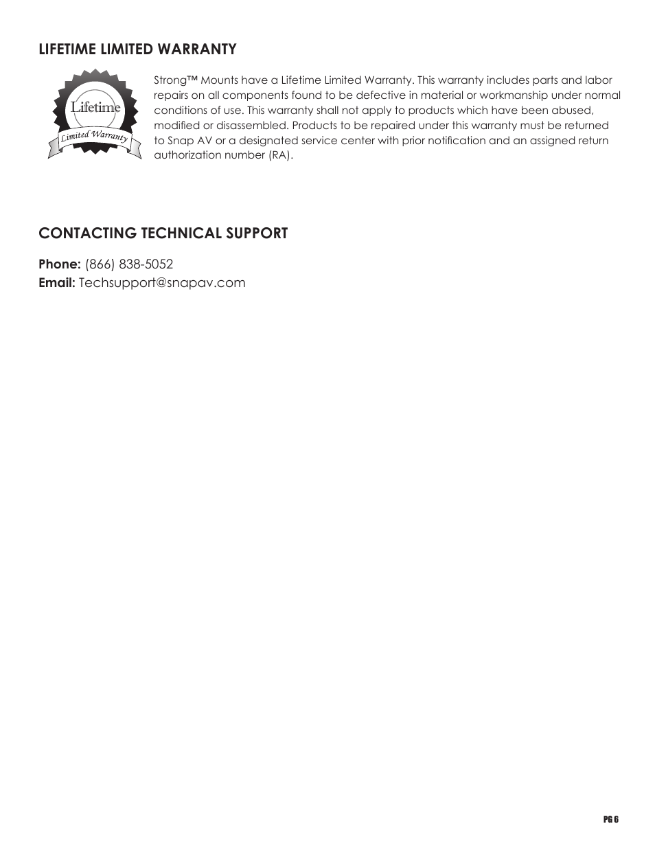 Staub Electronics SM-CS-ART2-XL STRONG - CONTRACTOR SERIES ARTICULATING MOUNT FOR 47 - 90 FLAT PANEL TVS User Manual | Page 7 / 8