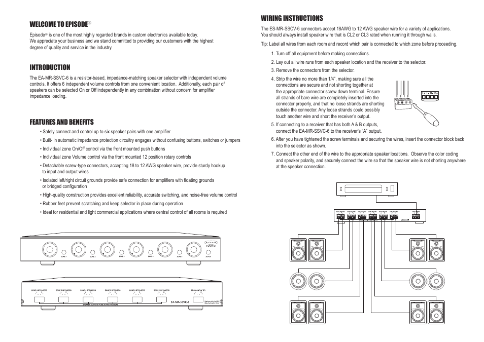 Staub Electronics EA-MR-SSVC-6 EPISODE - 6 ZONE SPEAKER SELECTOR W_VC User Manual | Page 2 / 2