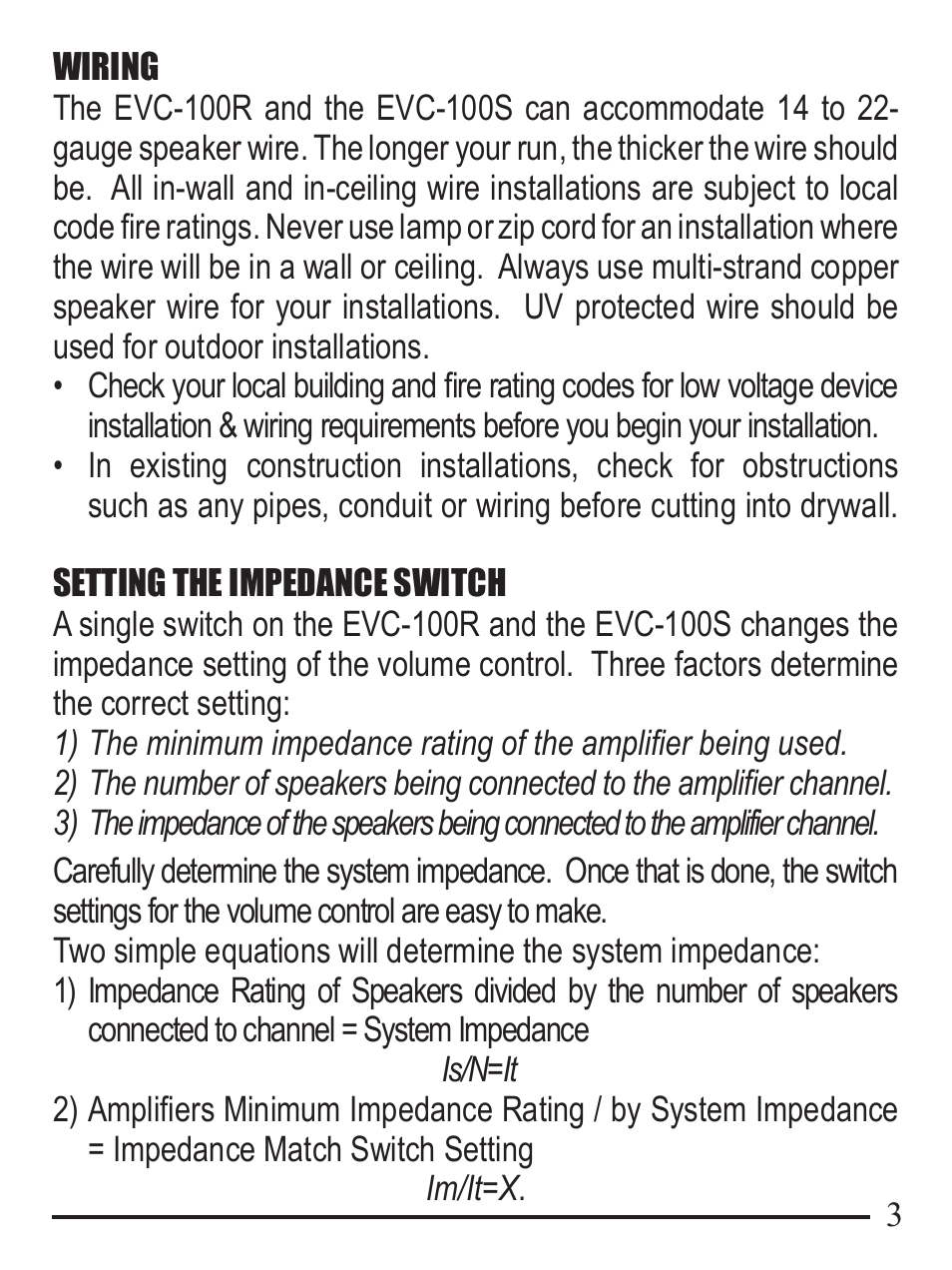Staub Electronics EVC-100S-WHLA EPISODE - 100 W SLIDING VOLUME CONTROL User Manual | Page 3 / 8