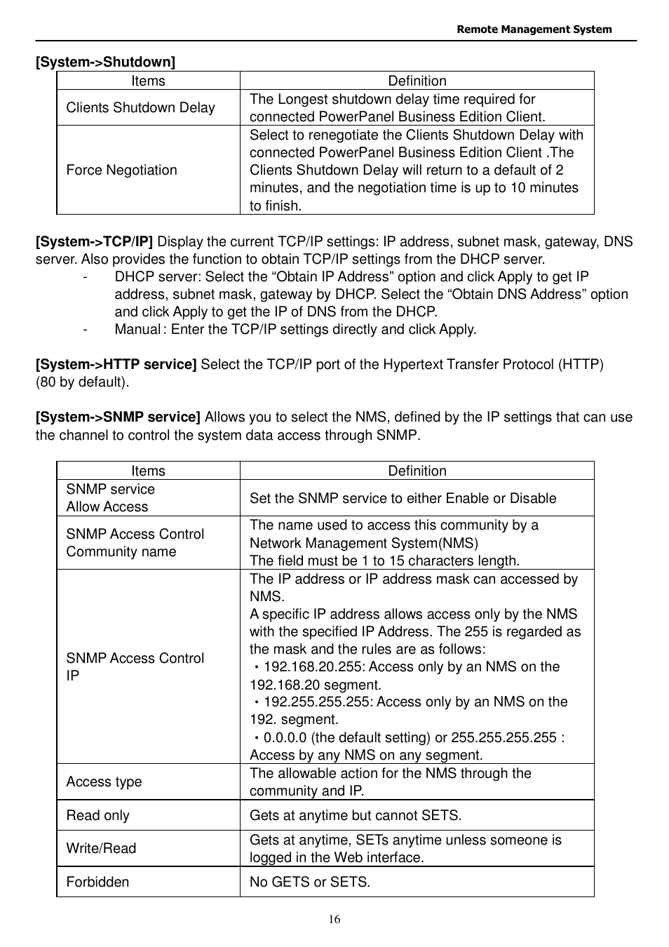 Staub Electronics EP-400-NMC EPISODE - RACK MOUNT UPS NETWORK MANAGMENT CARD User Manual | Page 16 / 21