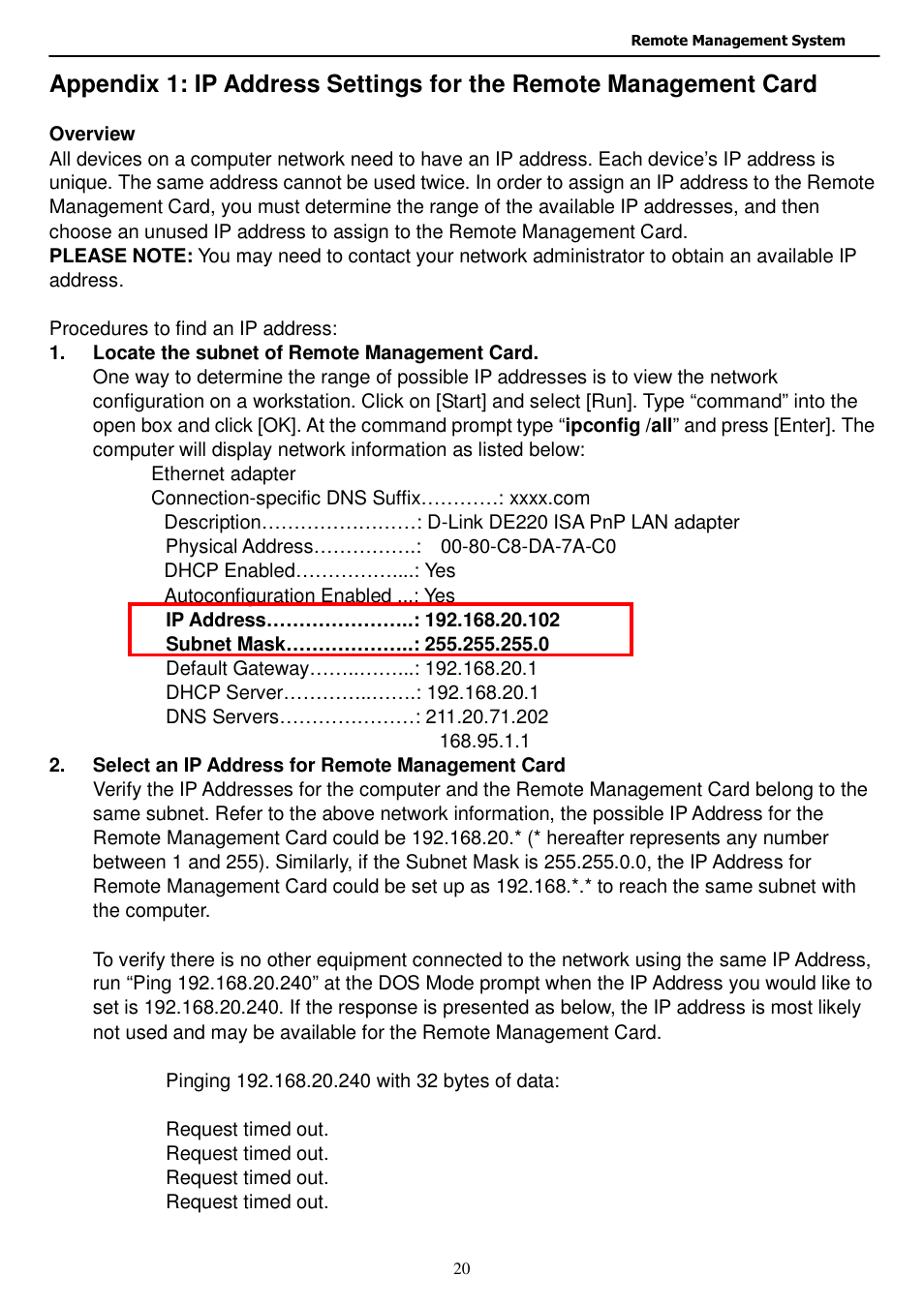 Staub Electronics EP-400-NMC EPISODE - RACK MOUNT UPS NETWORK MANAGMENT CARD User Manual | Page 20 / 21