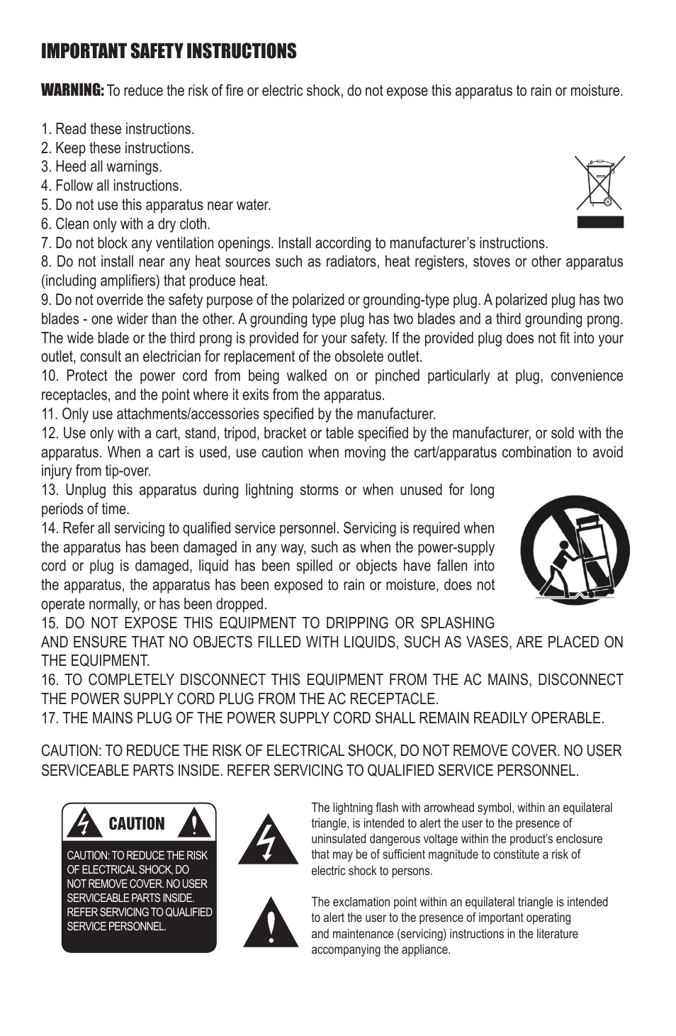 Important safety instructions | Staub Electronics ES-SUB-WIRELESS EPISODE - WIRELESS SUBWOOFER KIT User Manual | Page 2 / 8