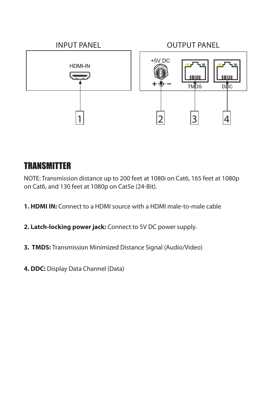 Staub Electronics HD-2CAT-1080P-130 BINARY - CAT5 HDMI EXTENDER User Manual | Page 4 / 8