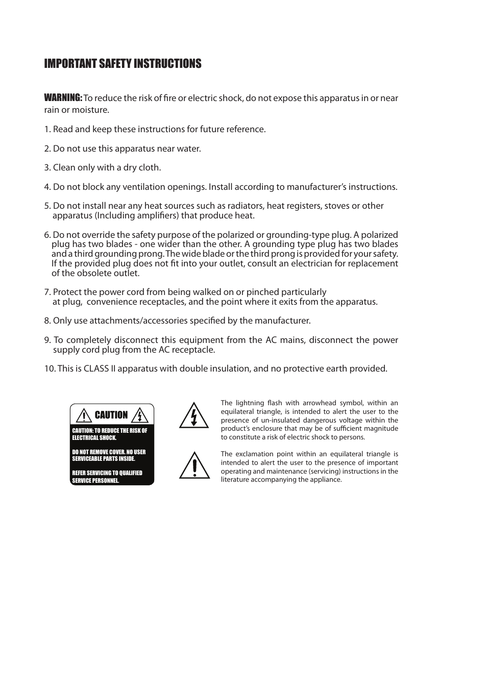 Important safety instructions | Staub Electronics B-100-HDMATRIX-4X4 BINARY - HDMI 4X4 MATRIX SWITCH WITH HDMI OUTPUTS User Manual | Page 2 / 21