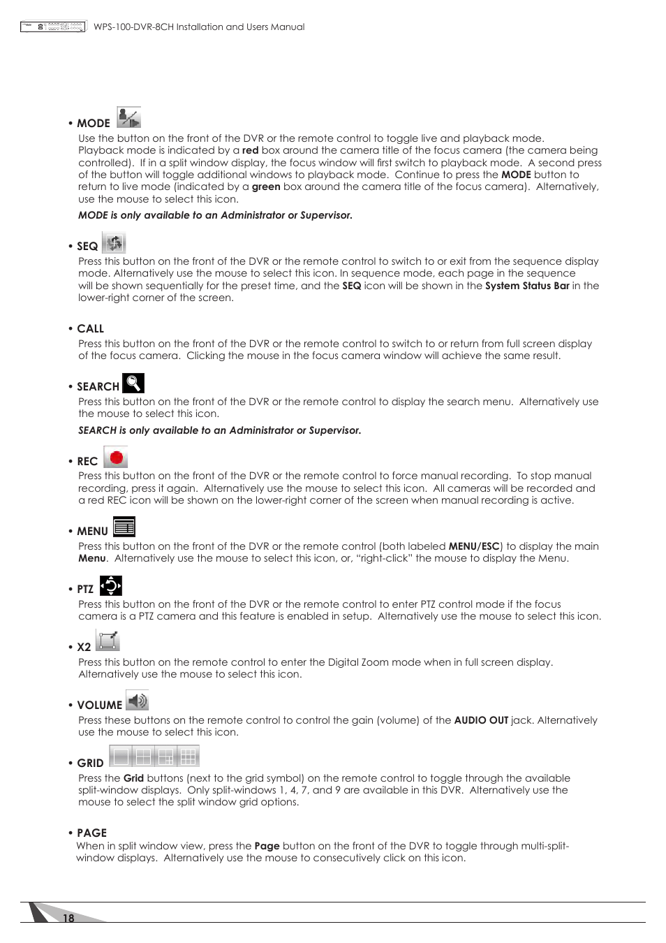 Staub Electronics WPS-100-DVR-8CH WIREPATH - 8 CHANNEL DVR W_500GB HDD User Manual | Page 18 / 115