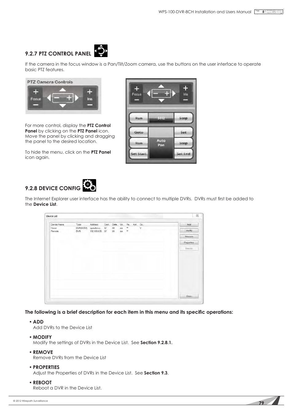 Staub Electronics WPS-100-DVR-8CH WIREPATH - 8 CHANNEL DVR W_500GB HDD User Manual | Page 79 / 115