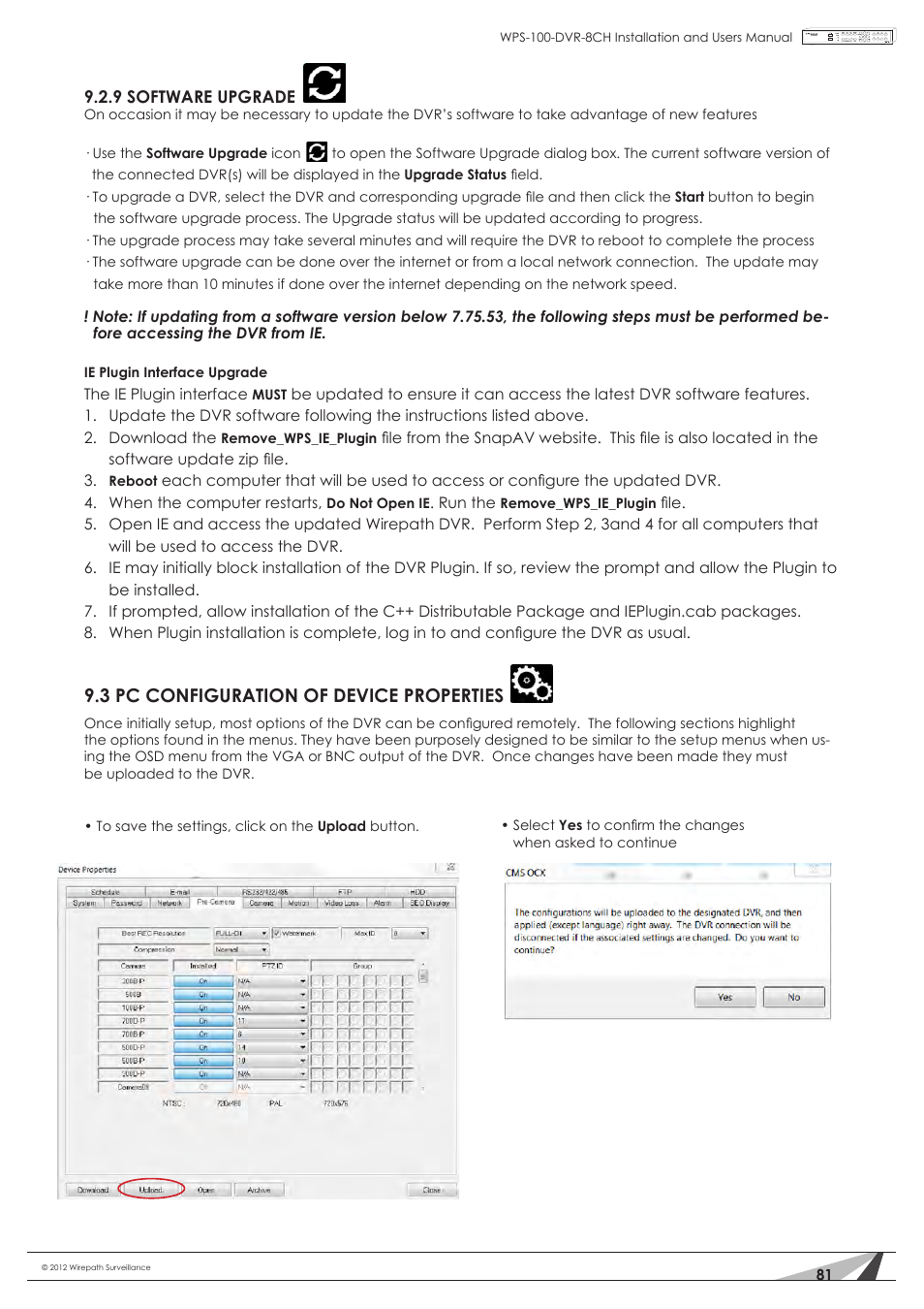 3 pc configuration of device properties | Staub Electronics WPS-100-DVR-8CH WIREPATH - 8 CHANNEL DVR W_500GB HDD User Manual | Page 81 / 115