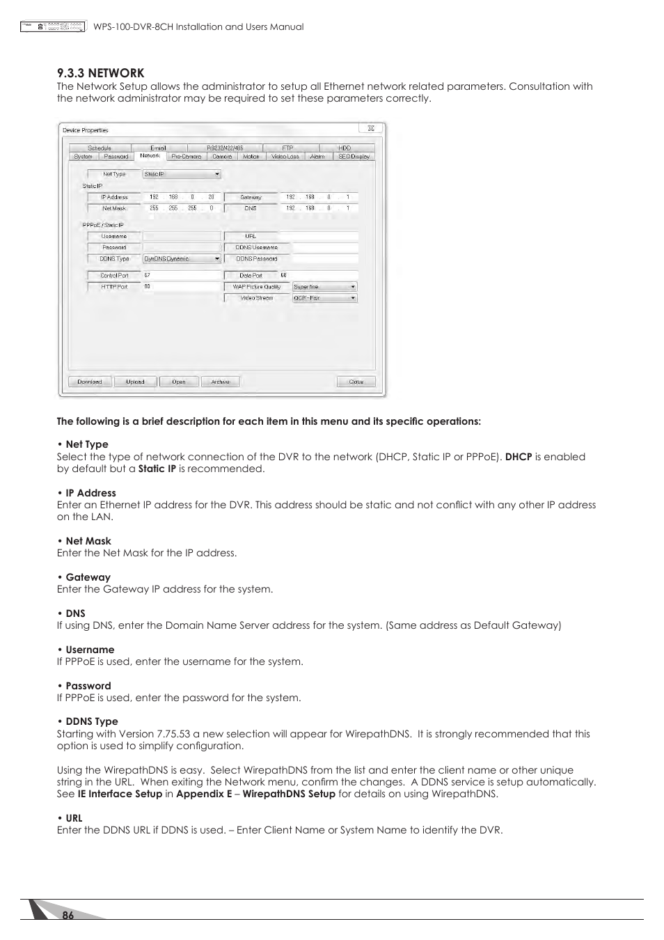 Staub Electronics WPS-100-DVR-8CH WIREPATH - 8 CHANNEL DVR W_500GB HDD User Manual | Page 86 / 115
