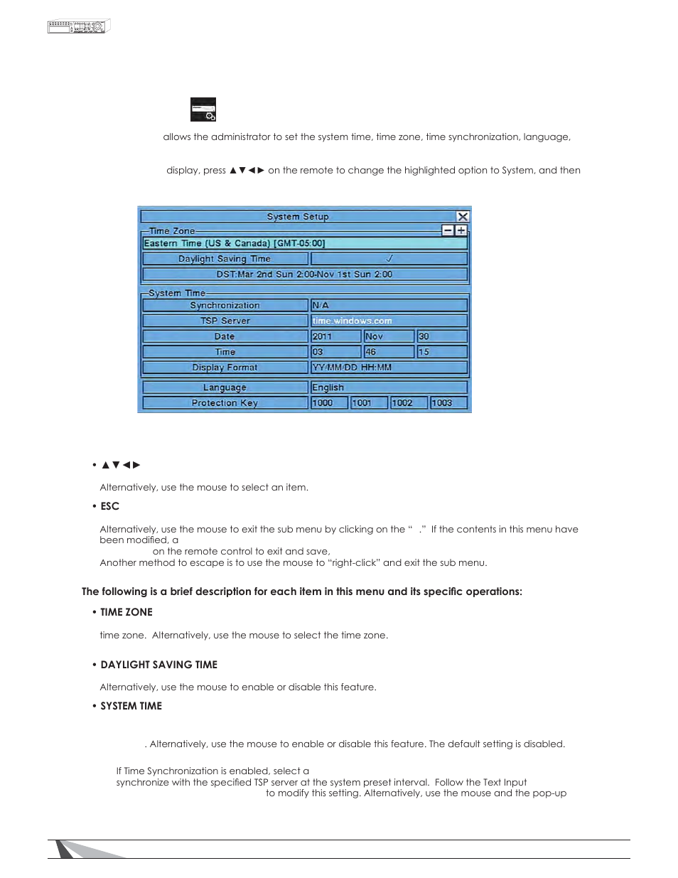 3 system setup | Staub Electronics WPS-100-DVR-4CH WIREPATH - 4 CHANNEL DVR W_500GB HDD User Manual | Page 34 / 84