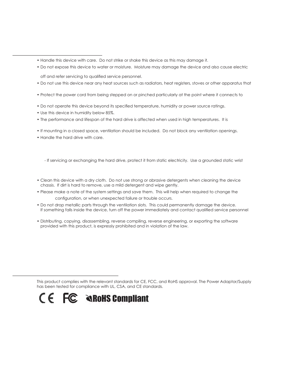Safety information, Regulatory compliance | Staub Electronics WPS-100-DVR-4CH WIREPATH - 4 CHANNEL DVR W_500GB HDD User Manual | Page 4 / 84