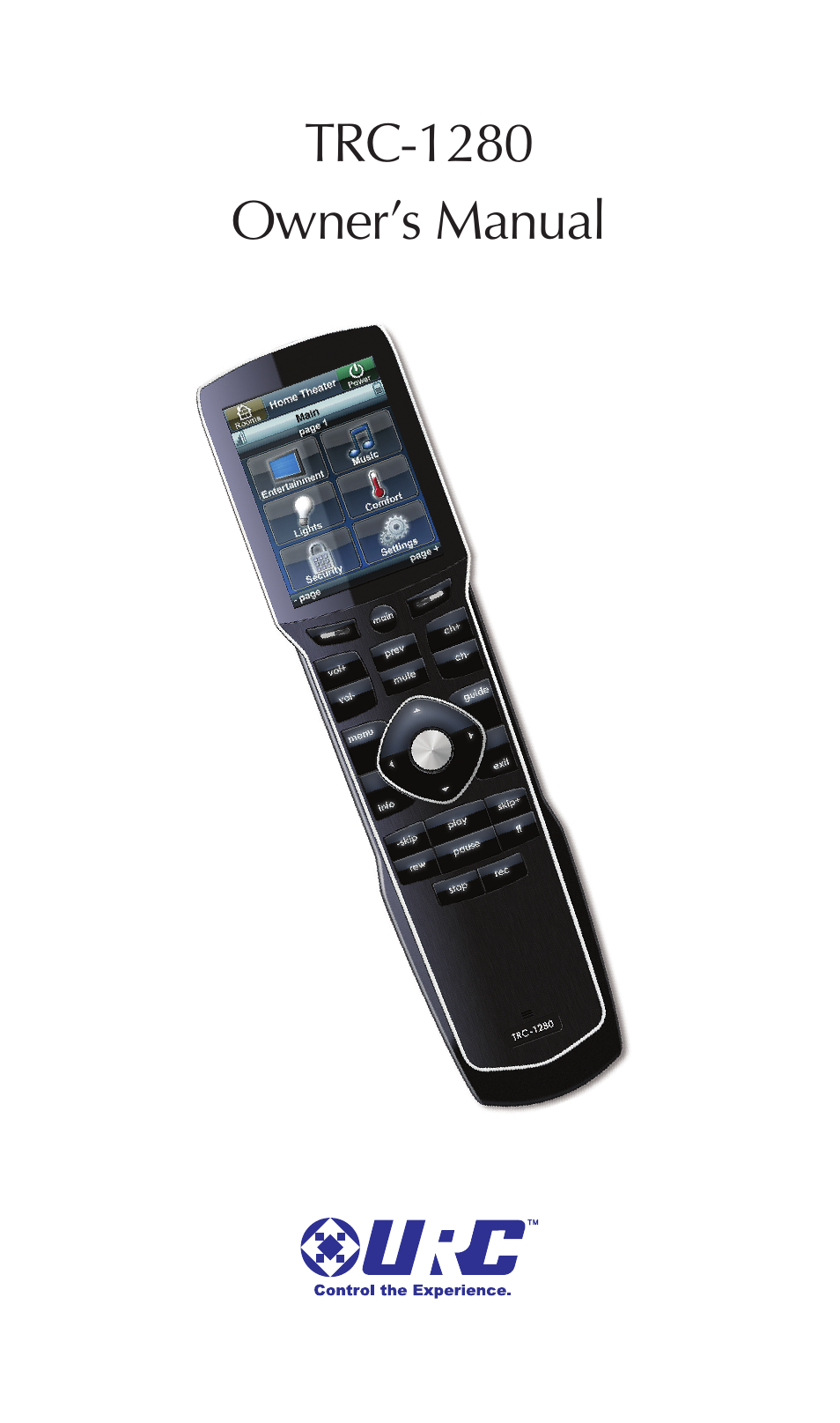 Staub Electronics TRC-1280 URC - TOTAL CONTROL 2 WAY TEXT FEEDBACK REMOTE W_OLED INTERFACE User Manual | 20 pages