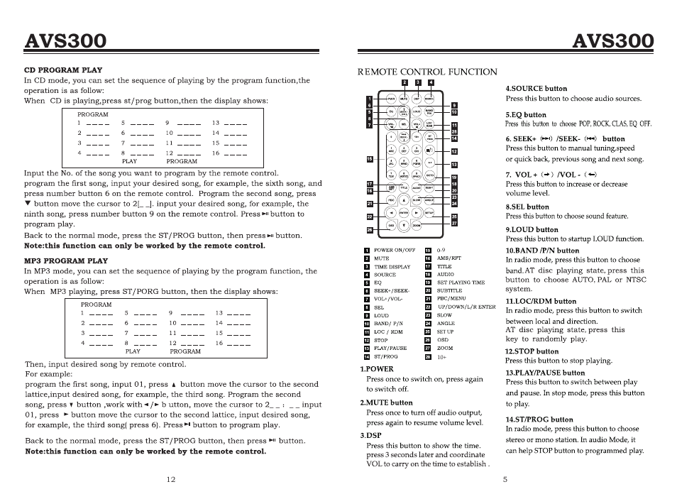 Avs300 | Staub Electronics AVS300 BOYO DVD PLAYER WITH AM_FM RADIO User Manual | Page 7 / 10