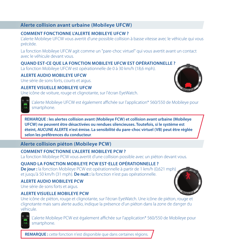 Staub Electronics ME-560 MOBILEYE - IMPROVED AFTERMARKET COLLISION PREVENTION SYSTEM W_ IOS SUPPORT User Manual | Page 29 / 100