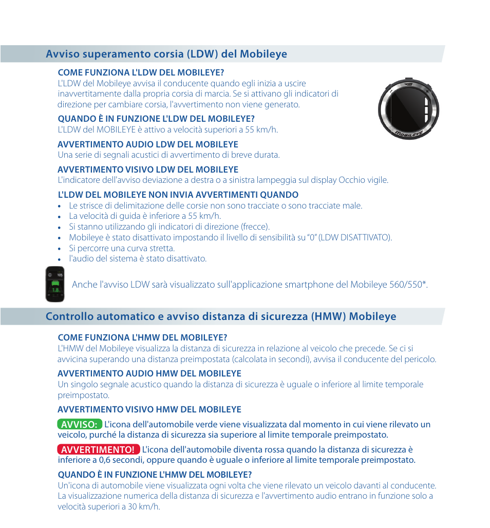 Staub Electronics ME-560 MOBILEYE - IMPROVED AFTERMARKET COLLISION PREVENTION SYSTEM W_ IOS SUPPORT User Manual | Page 42 / 100
