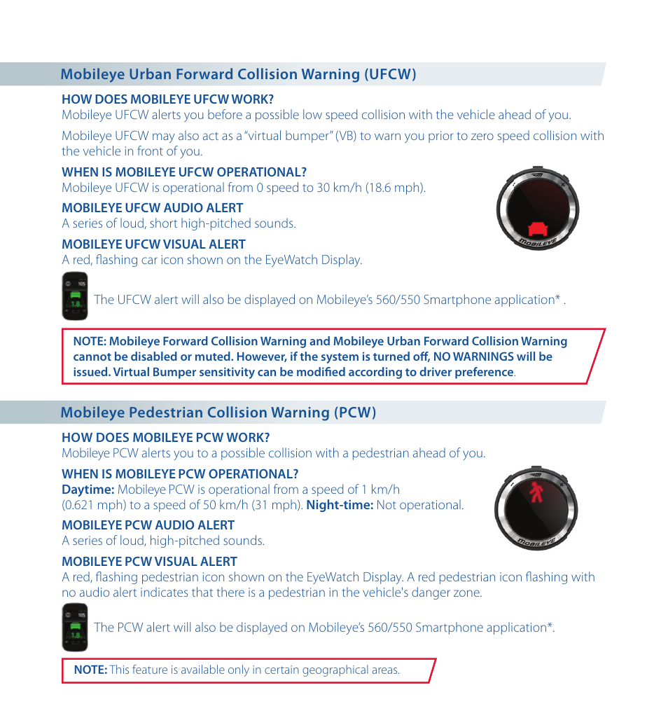 Staub Electronics ME-560 MOBILEYE - IMPROVED AFTERMARKET COLLISION PREVENTION SYSTEM W_ IOS SUPPORT User Manual | Page 5 / 100