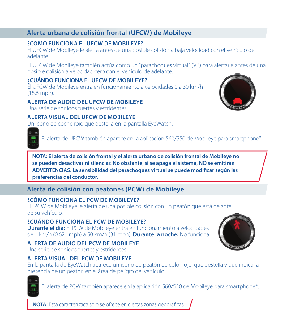 Staub Electronics ME-560 MOBILEYE - IMPROVED AFTERMARKET COLLISION PREVENTION SYSTEM W_ IOS SUPPORT User Manual | Page 53 / 100