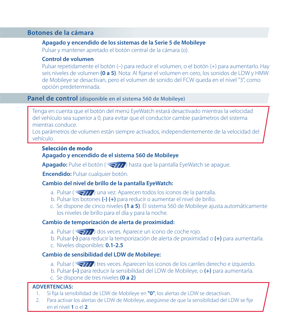 Staub Electronics ME-560 MOBILEYE - IMPROVED AFTERMARKET COLLISION PREVENTION SYSTEM W_ IOS SUPPORT User Manual | Page 58 / 100