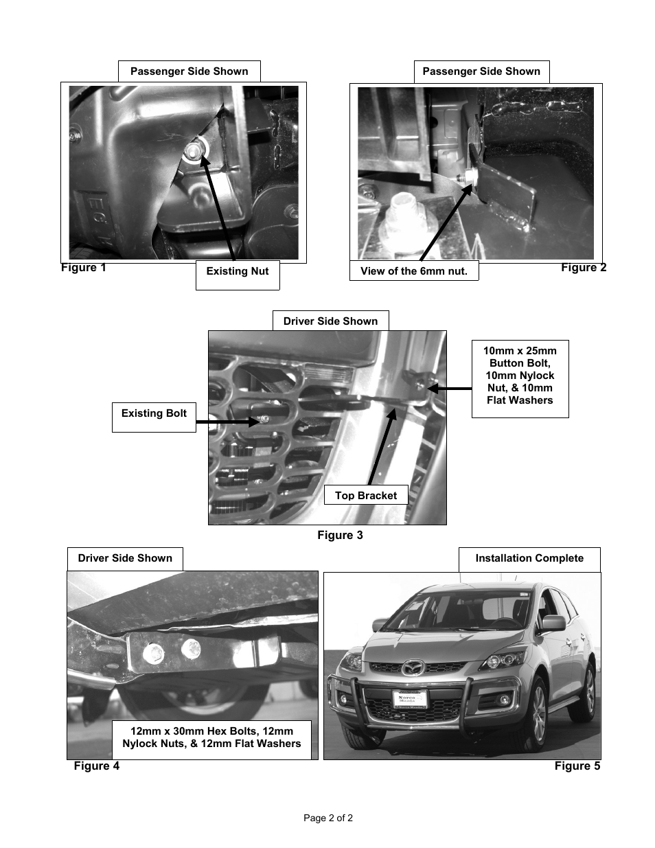 Steelcraft Automotive 51190 FRONT RUNNER GUARD User Manual | Page 2 / 2