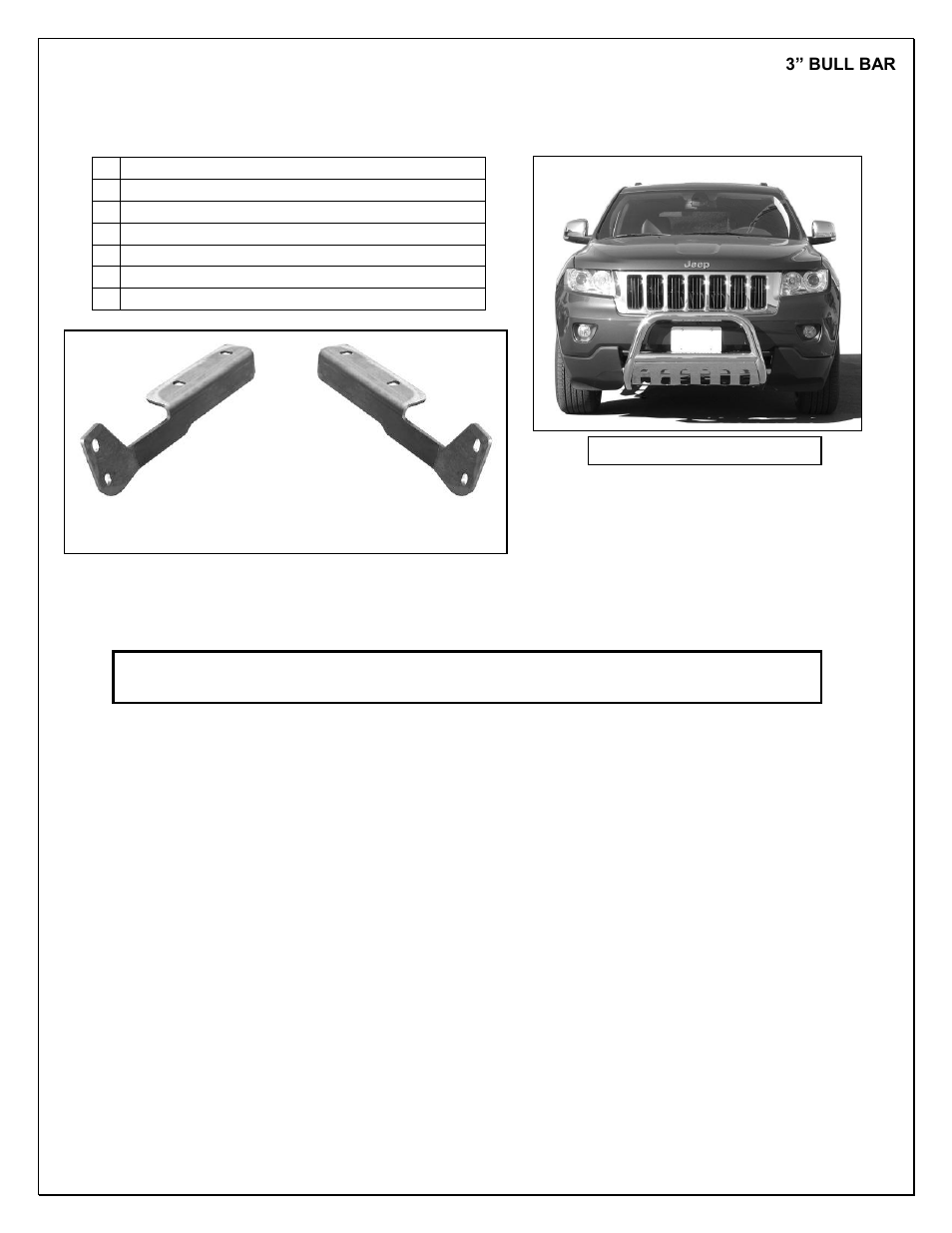 Steelcraft Automotive 72320 BULL BAR User Manual | 3 pages