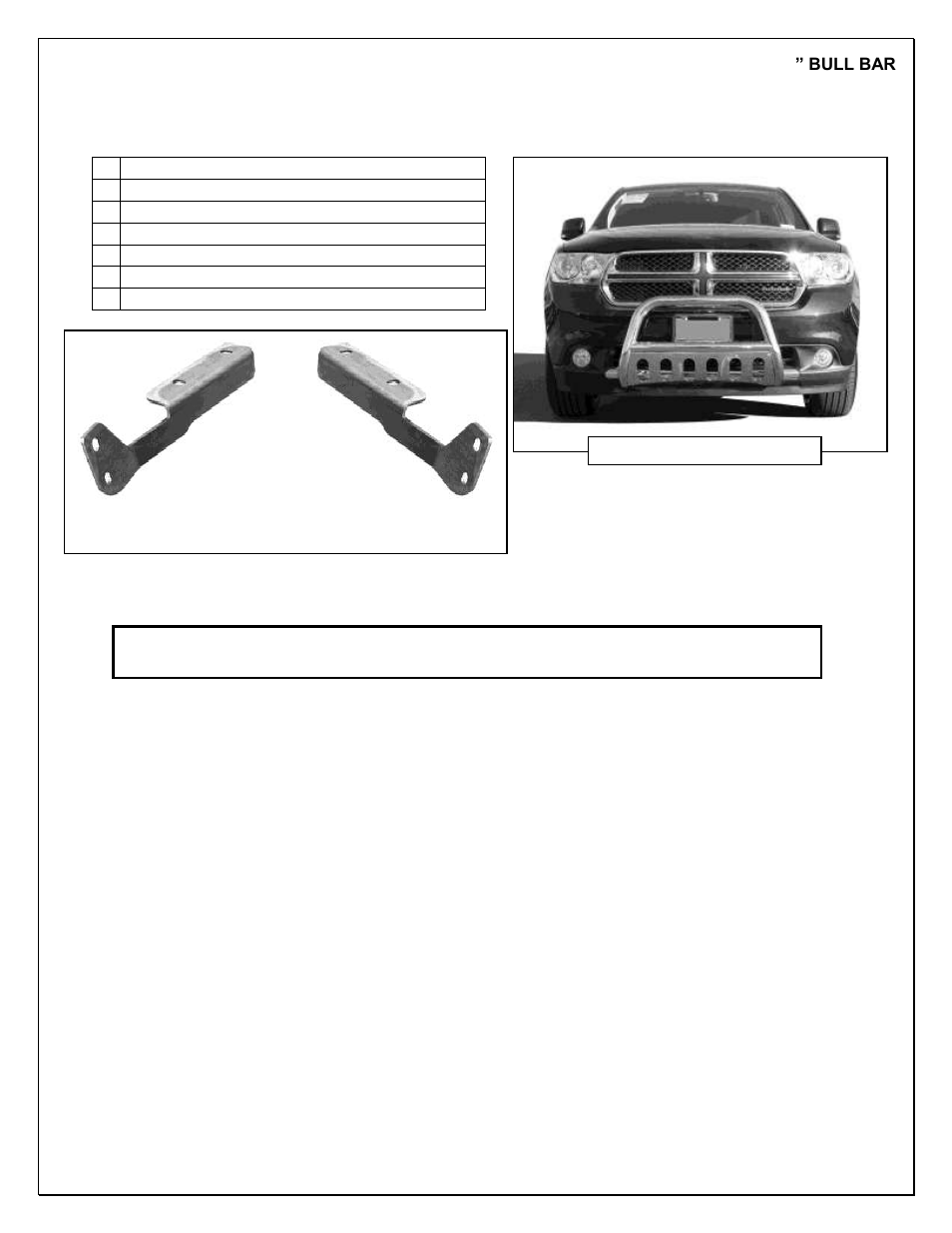Steelcraft Automotive 72120 BULL BAR User Manual | 3 pages