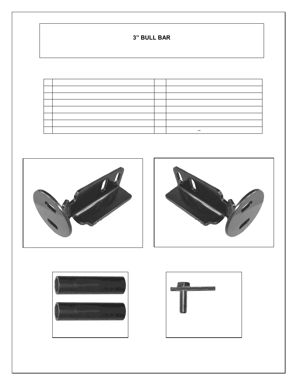 Steelcraft Automotive 70360 BULL BAR User Manual | 3 pages