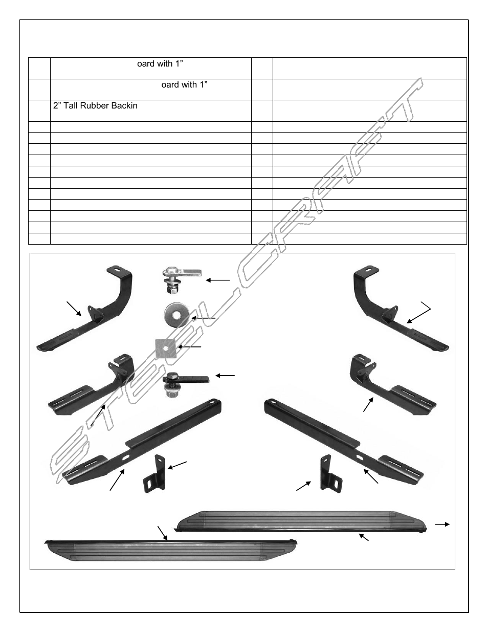 Steelcraft Automotive 180310 RUNNING BOARD User Manual | 8 pages