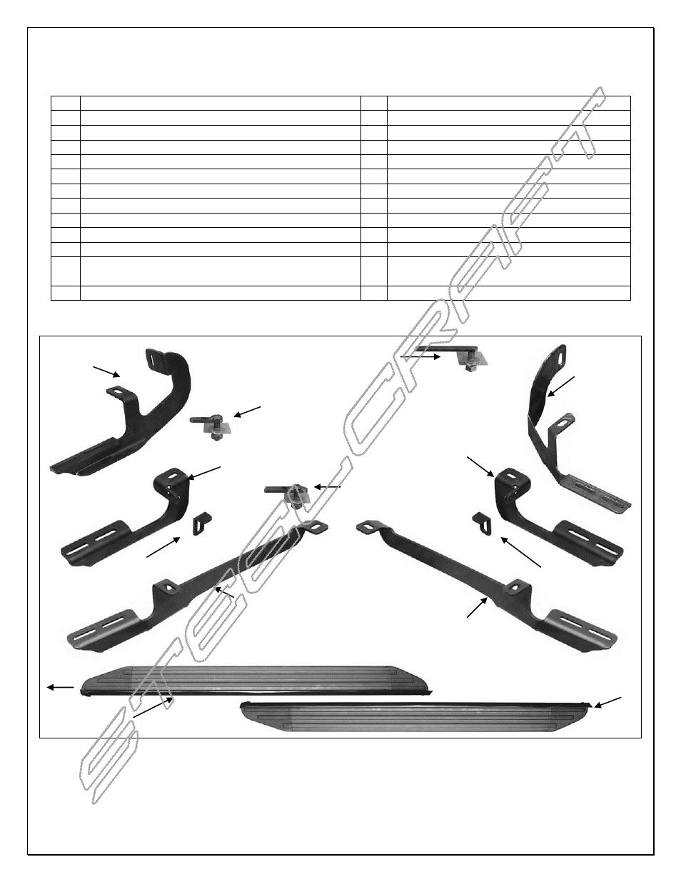 Steelcraft Automotive 170700 RUNNING BOARD User Manual | 8 pages