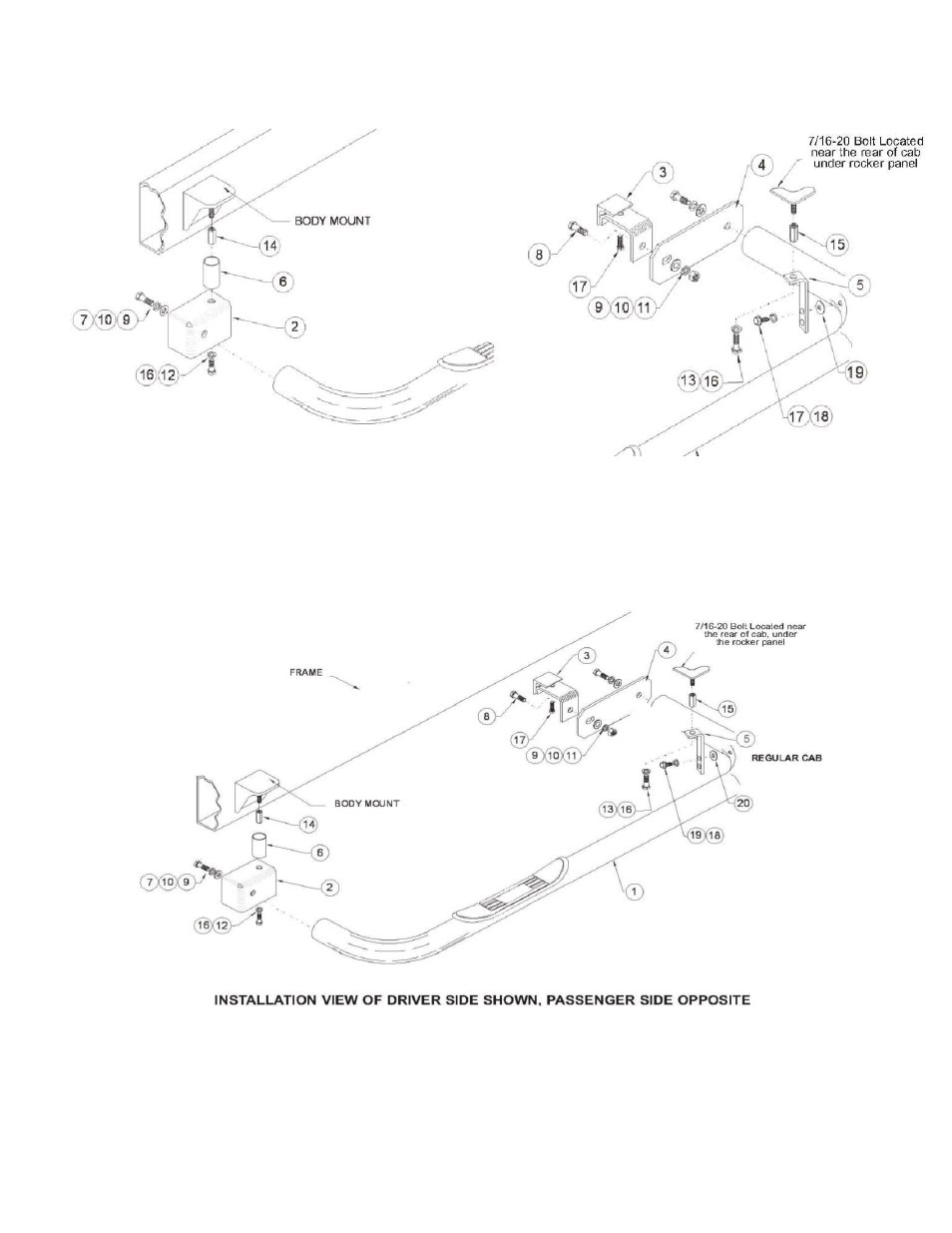 Steelcraft Automotive 211070 3 ROUND SIDE BAR User Manual | Page 3 / 3