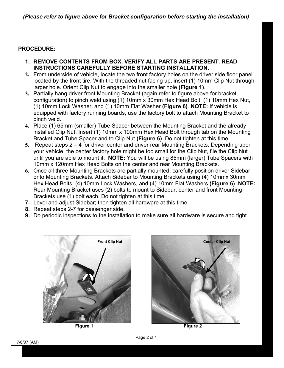 Steelcraft Automotive 211400 3 ROUND SIDE BAR User Manual | Page 2 / 4