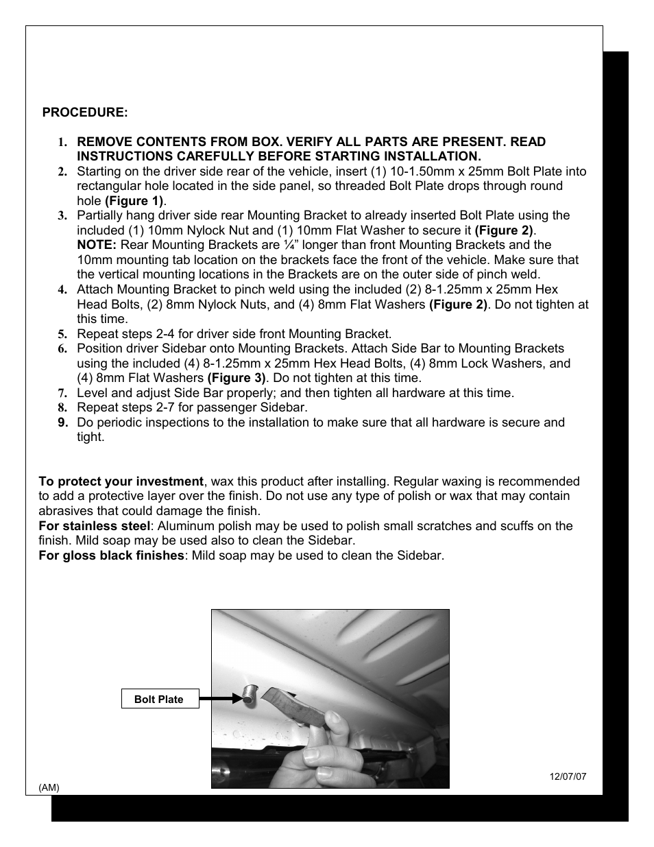 Steelcraft Automotive 221920 3 ROUND SIDE BAR User Manual | Page 2 / 4