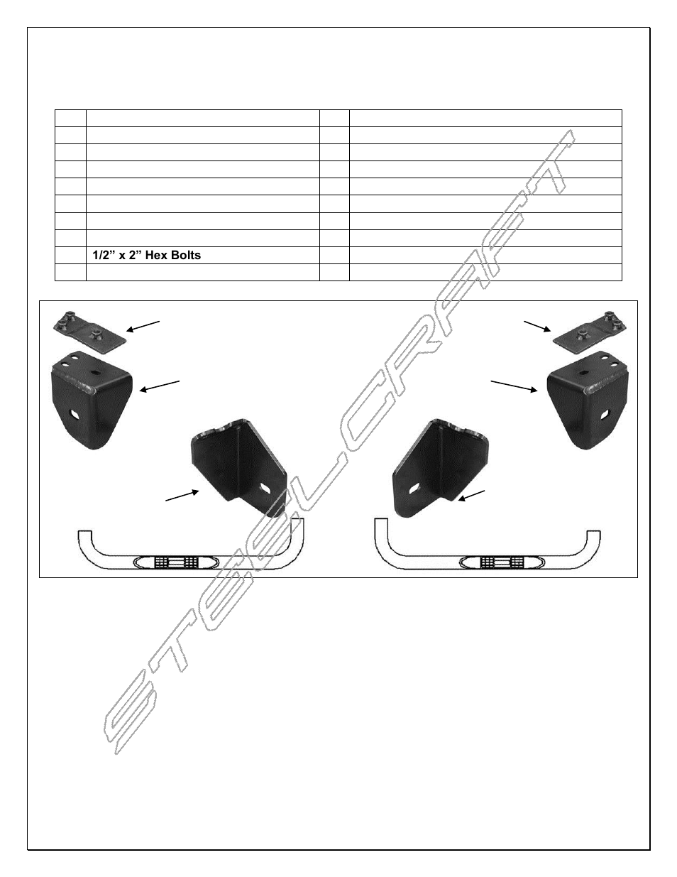 Steelcraft Automotive 221950 3 ROUND SIDE BAR User Manual | 4 pages