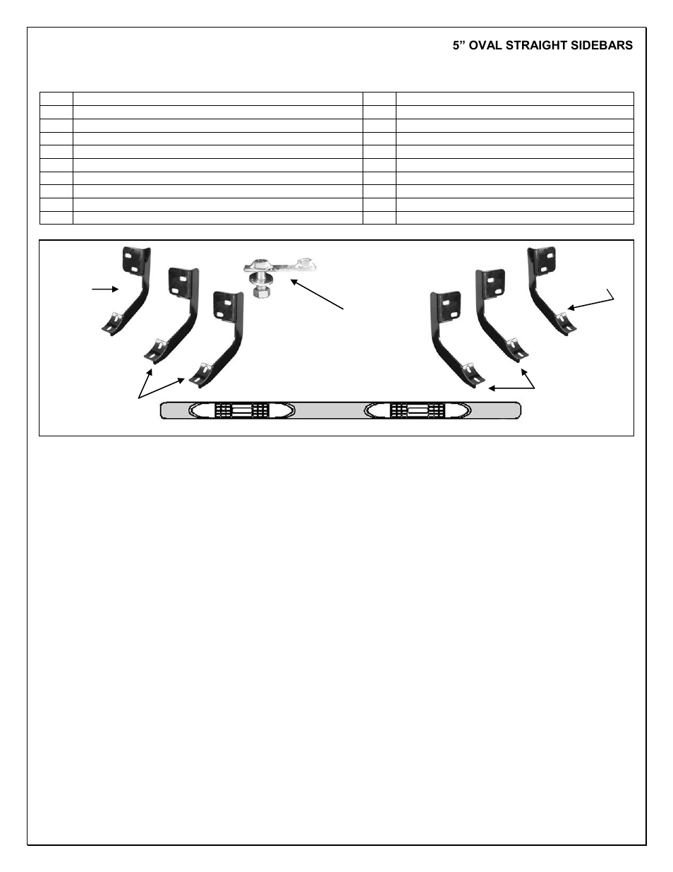 Steelcraft Automotive 422609 5 OVAL SIDE BAR User Manual | 3 pages