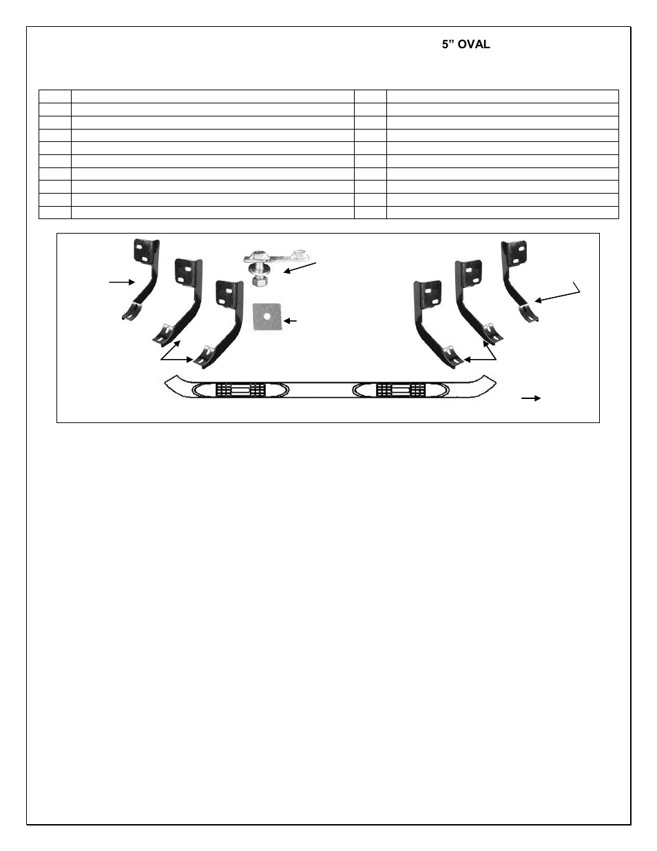 Steelcraft Automotive 422609p 5 PREMIUM OVAL SIDE BAR User Manual | 3 pages