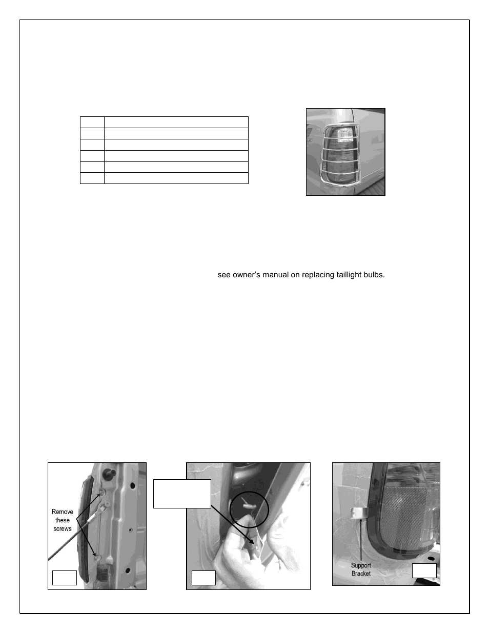 Steelcraft Automotive 31320 TAILLIGHT GUARD User Manual | Page 2 / 3