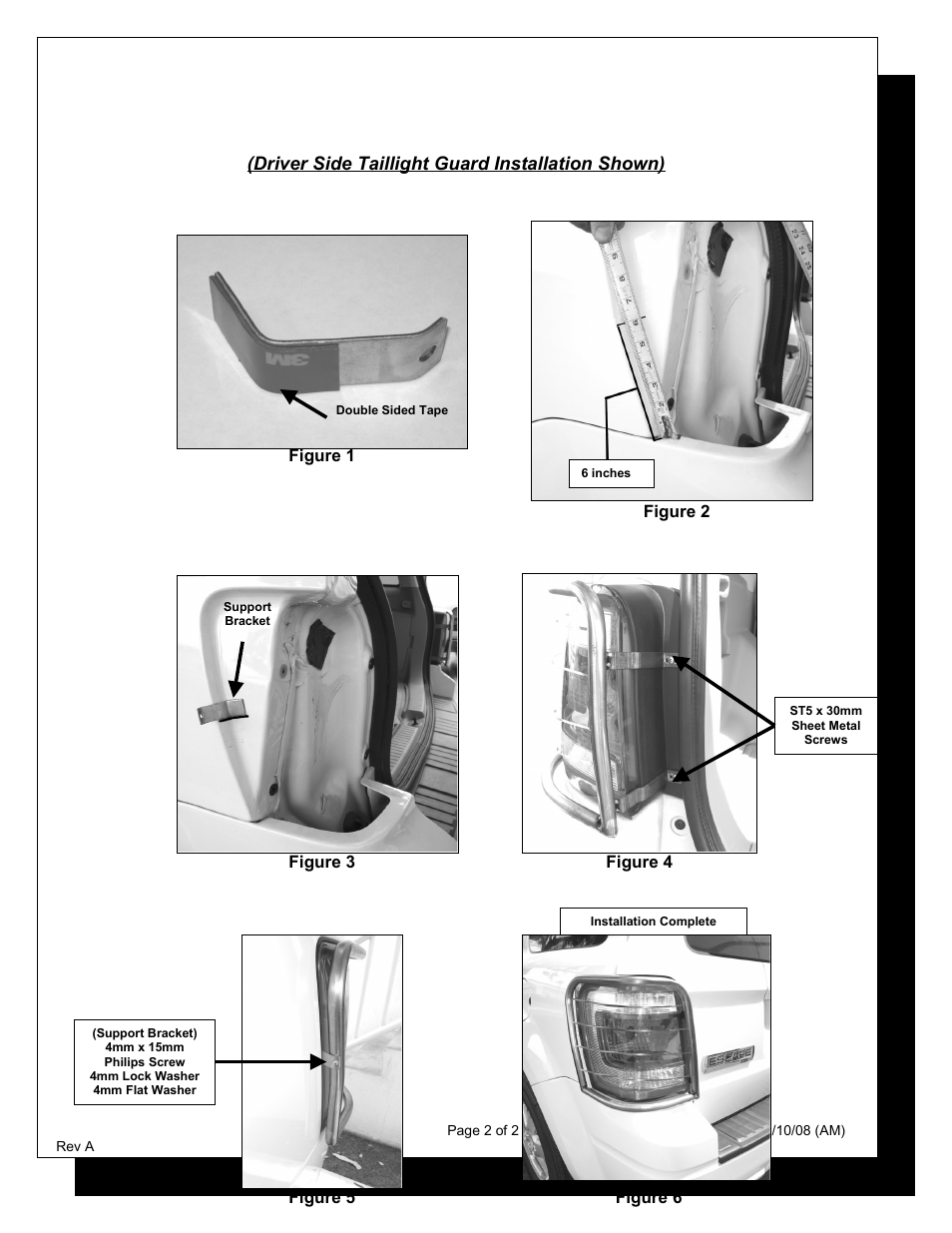 Driver side taillight guard installation shown) | Steelcraft Automotive 31330 TAILLIGHT GUARD User Manual | Page 2 / 2