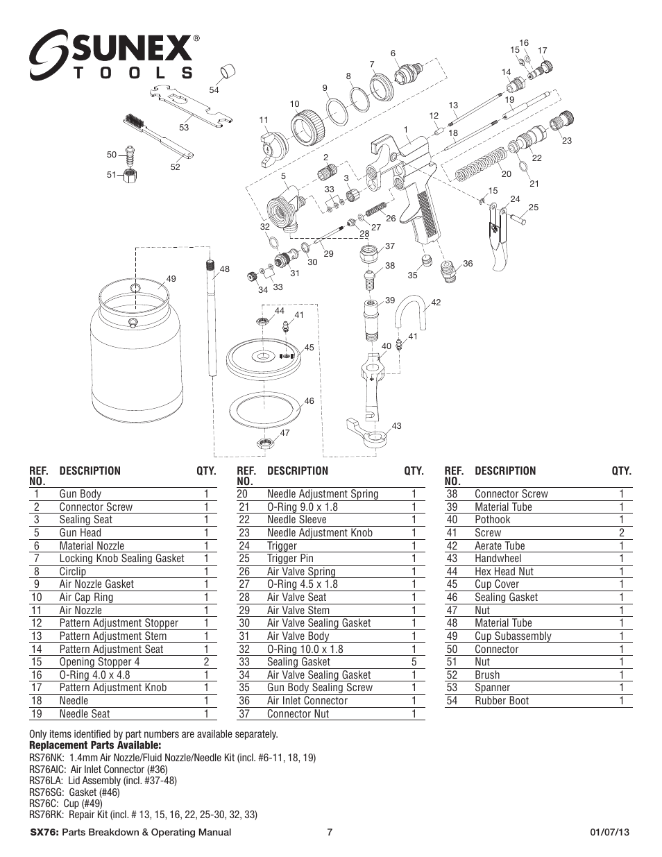 Sunex Tools SX76 User Manual | Page 7 / 22