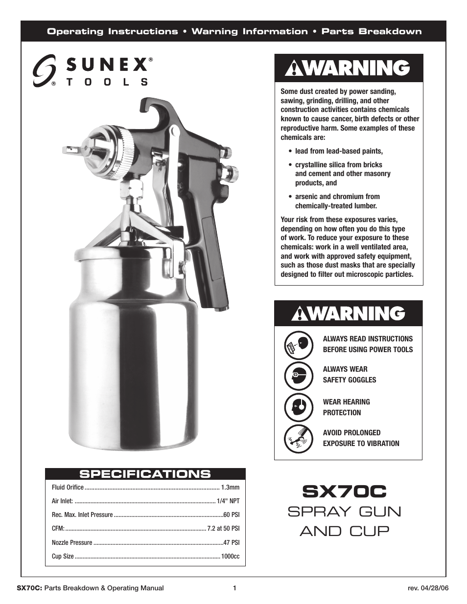 Sunex Tools SX70C User Manual | 22 pages