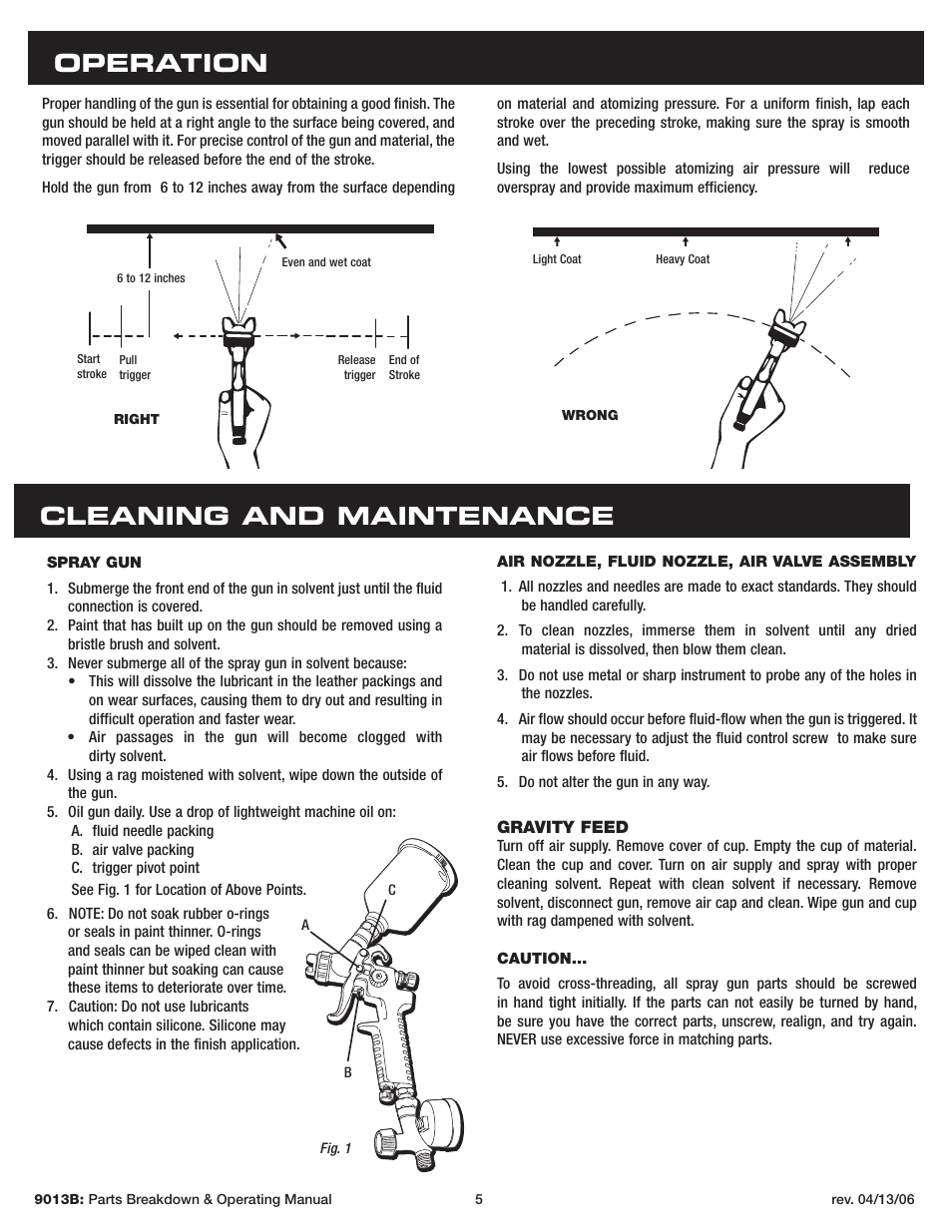 Operation cleaning and maintenance | Sunex Tools 9013B User Manual | Page 5 / 22