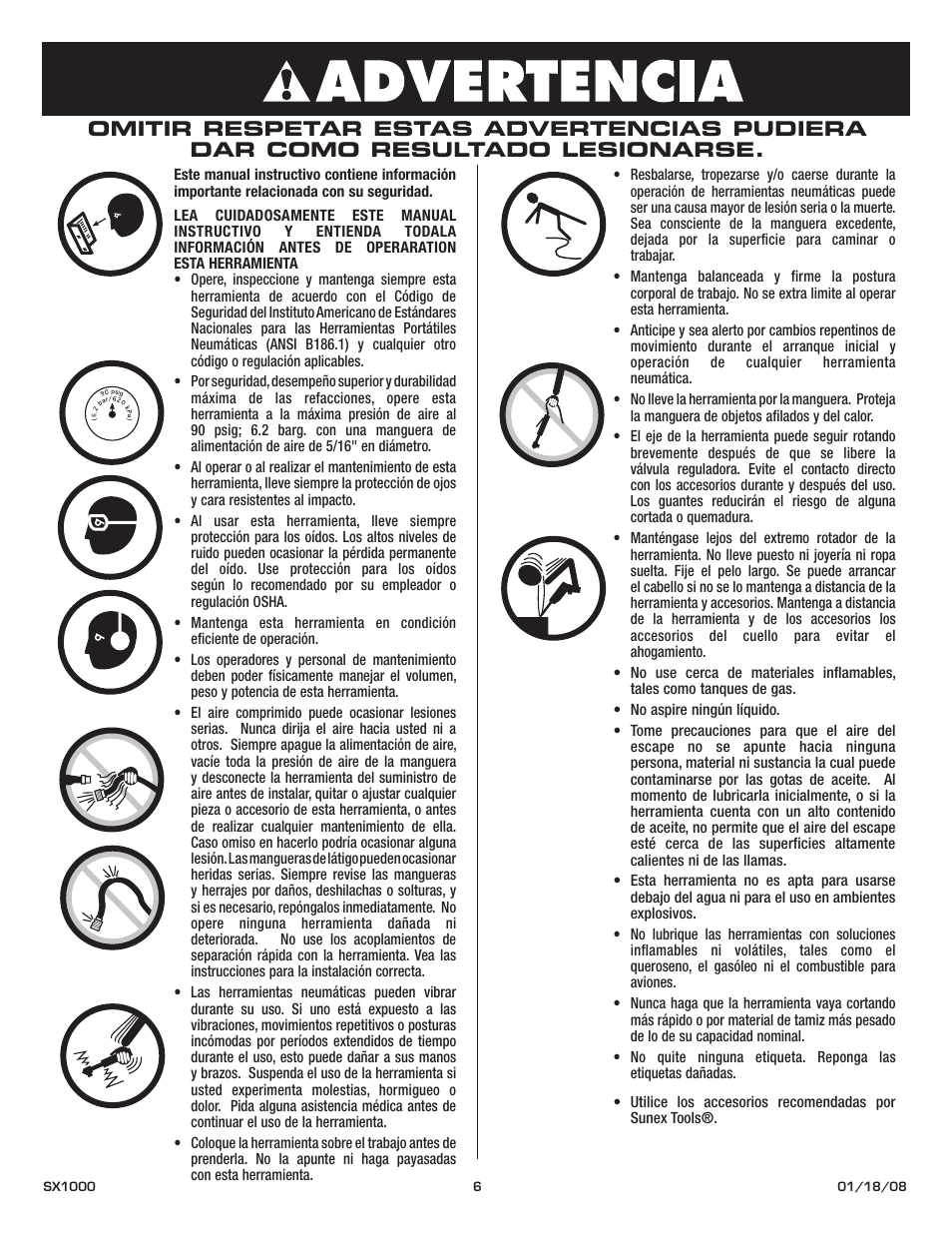 Sunex Tools SX1000 User Manual | Page 6 / 10