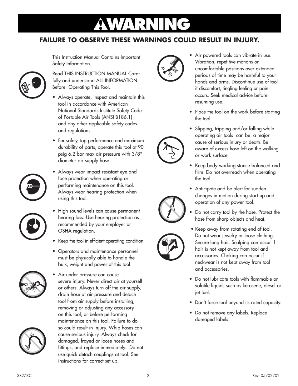 Sunex Tools SX278C User Manual | Page 2 / 4