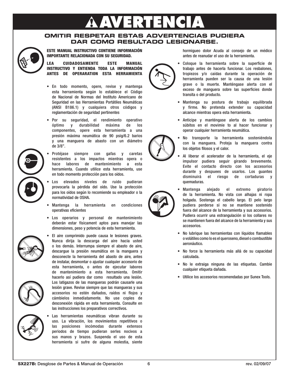 Sunex Tools SX227B User Manual | Page 6 / 10
