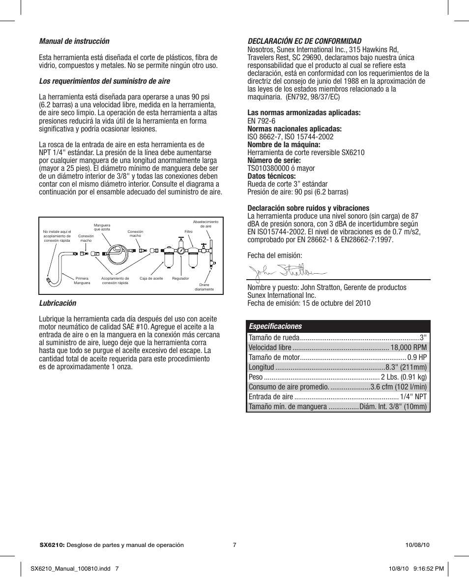 Sunex Tools SX6210 User Manual | Page 7 / 11