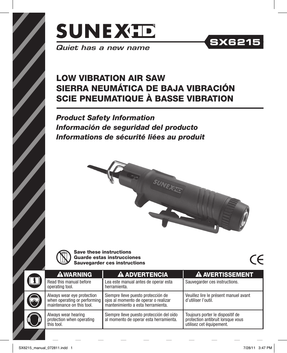 Sunex Tools SX6215 User Manual | 11 pages