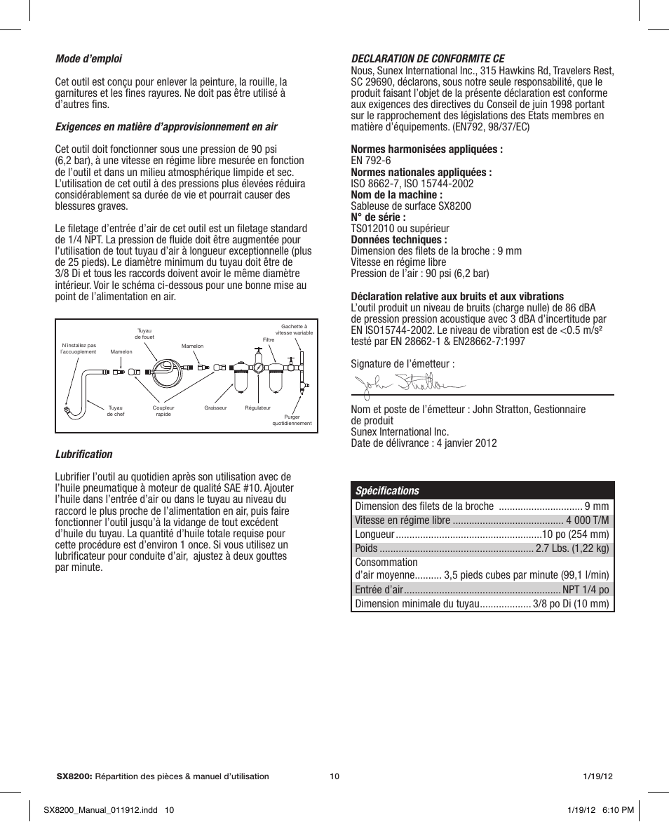 Sunex Tools SX8200 User Manual | Page 10 / 11